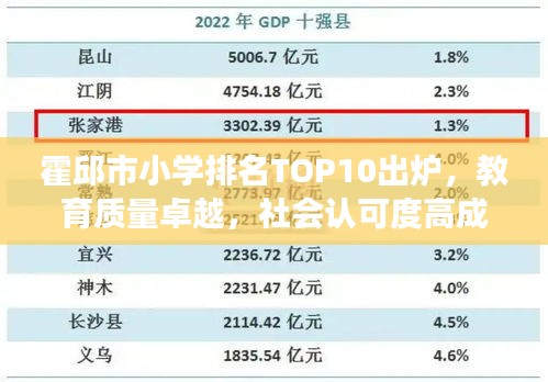 霍邱市小學排名TOP10出爐，教育質量卓越，社會認可度高成果展示