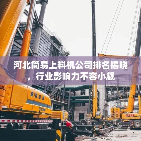 河北簡易上料機公司排名揭曉，行業影響力不容小覷