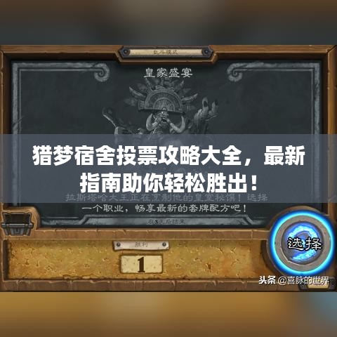 獵夢(mèng)宿舍投票攻略大全，最新指南助你輕松勝出！