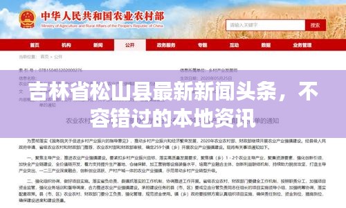 吉林省松山縣最新新聞頭條，不容錯過的本地資訊