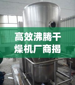 高效沸騰干燥機廠商揭秘，專業制造，品質卓越