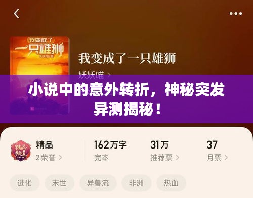 小說中的意外轉折，神秘突發異測揭秘！