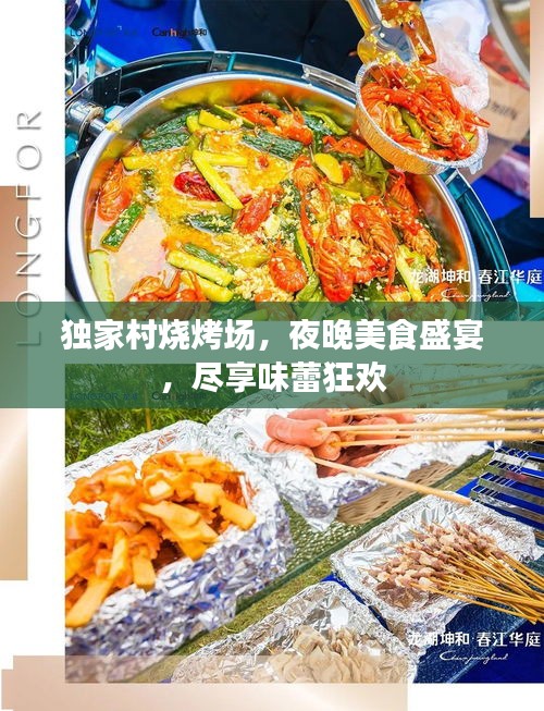獨家村燒烤場，夜晚美食盛宴，盡享味蕾狂歡