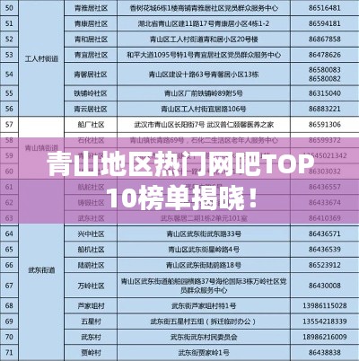 青山地區熱門網吧TOP10榜單揭曉！