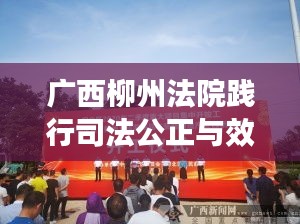 廣西柳州法院踐行司法公正與效率，新聞頭條矚目展現實踐成果