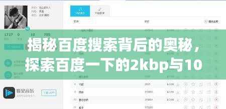 揭秘百度搜索背后的奧秘，探索百度一下的2kbp與10m神秘力量！