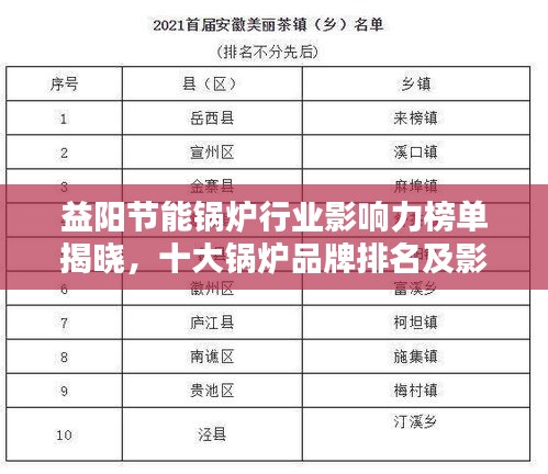 益陽(yáng)節(jié)能鍋爐行業(yè)影響力榜單揭曉，十大鍋爐品牌排名及影響力解析