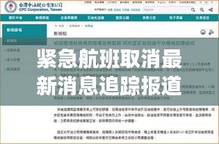 緊急航班取消最新消息追蹤報(bào)道速遞！