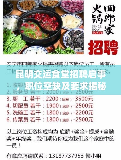 昆明交運(yùn)食堂招聘啟事，職位空缺及要求揭秘